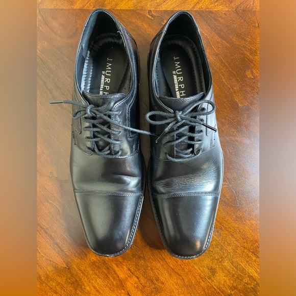 Johnston & Murphy Men's Genuine Leather Cap Toe Shoes - Picture 1 of 11